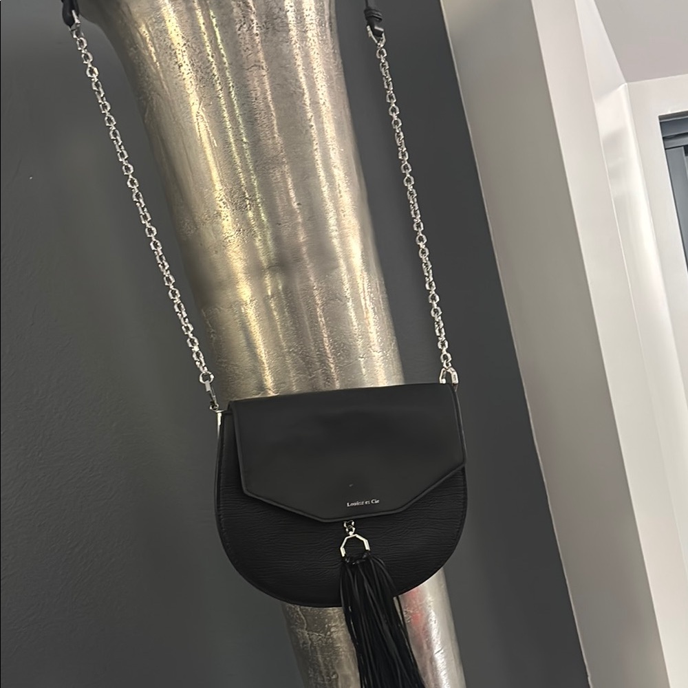 Black Leather Crossbody Bag